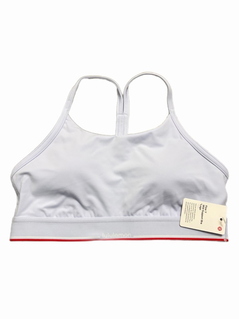 NWT Lululemon Flow Y Mid-Support Longline Bra *Logo B/C Cup (Serene Blue) Size 6